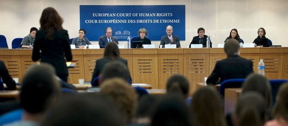 Một phiên xét xử của Tóa Nhân quyền châu Âu. Ảnh: elsa.org