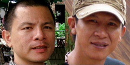 Nhạc sĩ Trần Vũ Anh Bình (trái) bị kết án 6 năm tù và 2 năm quản chế, nhạc sĩ Võ Minh Trí (phải) 4 năm tù và 2 năm quản chế trong cùng một vụ án "tuyên truyền chống nhà nước" theo Điều 88 Bộ luật Hình sự . Ảnh: 