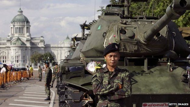 Đảo chính đã trở thành thói quen của quân đội Thái Lan từ năm 2006. Ảnh: BBC. 