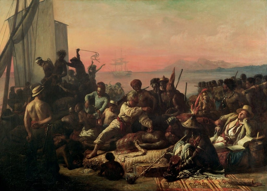 Thực trạng buôn bán nô lệ kéo dài từ thế kỷ 15 đến thế kỷ 19 là những trang đen tối nhất trong lịch sử loài người (Tranh của họa sĩ Auguste Francois Biard - Nguồn ảnh: wikimedia.org)