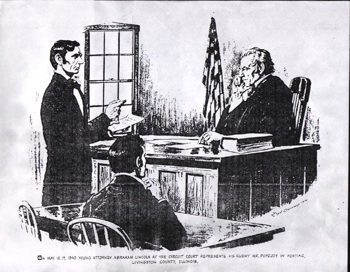 Luật sư Abraham Lincoln tại tòa (Nguồn ảnh: genealogy.com) 