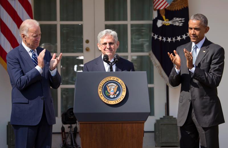 Ông Garland được Tổng thống Obama đề cử làm thẩm phán Tối cao Pháp viện sau khi thẩm phán Scalia qua đời hồi tháng 2 vừa qua. Ảnh: White House