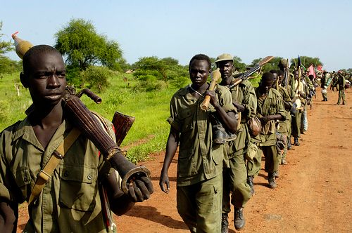 SPLA soldiers redeploy south from the Abyei area in line with the road map to resolve the Abyei crisis.