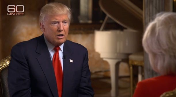 Ông Trump trong buổi phỏng vấn với đài CBS (Ảnh: cbsnews.com)