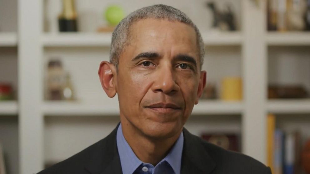 Cựu tổng thống Barack Obama trong video tuyên bố ủng hộ ông Joe Biden. Ảnh: ABC News.