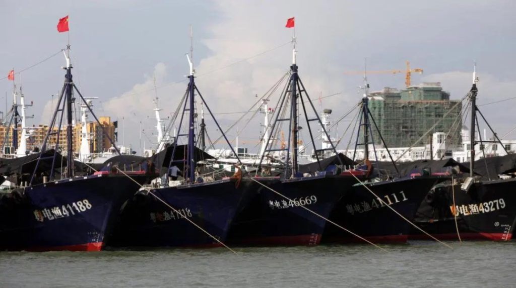 Một đội tàu cá của Trung Quốc. Ảnh: Quartz.
