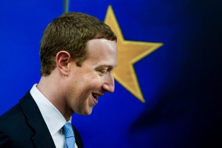 Giám đốc điều hành Facebook Mark Zuckerberg dự họp với Liên minh Châu Âu tại Brussels, ngày 17/2/2020. Ảnh: AFP.