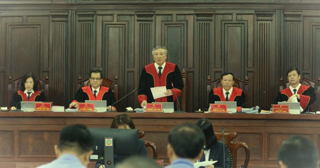 Phiên tòa giám đốc thẩm vụ án Hồ Duy Hải ngày 6/5/2020. Ảnh: TTXVN.