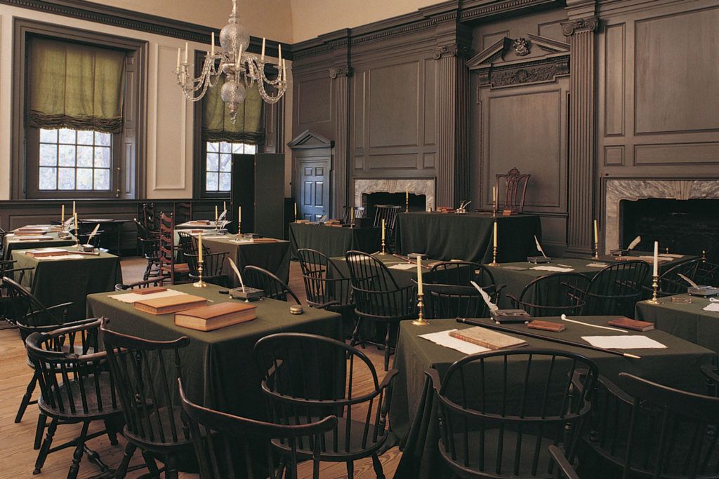 Hội trường Độc lập, Philadelphia nơi Hiến pháp Mỹ được soạn ra năm 1787. Ảnh: Thinkstock.