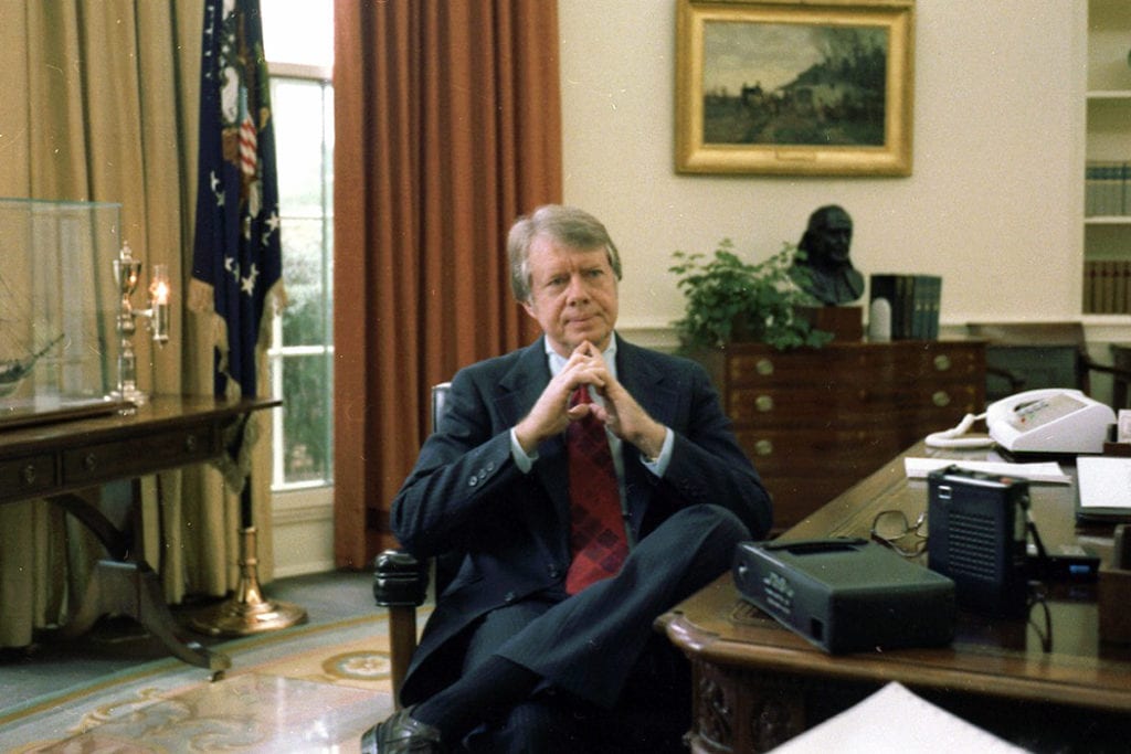 Tổng thống Mỹ Jimmy Carter tại Nhà Trắng năm 1977. Ảnh: Wikimedia Commons.